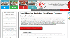 Desktop Screenshot of foodhandlercardtraining.com