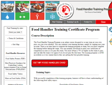 Tablet Screenshot of foodhandlercardtraining.com